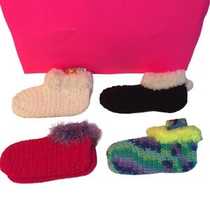 Colorful Large Crochet Booties